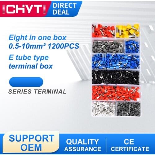 Manufacturers Direct Selling Mixed European Cold Pressing Needle Type Multi-color E-tube Insulation 0.3-16 Square Terminal Box