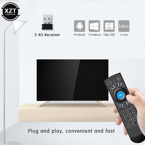 G21 PRO Remote Control Backlit Gyro Wireless Air Mouse 2.4G Smart Voice IR Learning Remote for X96 Mini H96 MAX Android TV Box