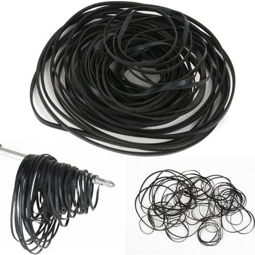 MAYITR 40-50pcs/pack Black Cassette Tape Belt High Quality Universal 40-135mm Mix Cassette Tape Machine Belt Assorted New