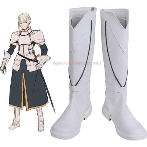 Saber White Boots Cosplay FateStay Night Saber Bedivere Cosplay Boots White Shoes Custom Made