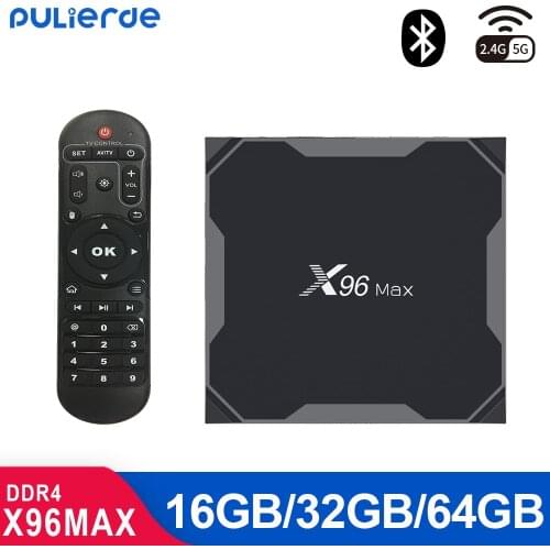 X96MAX 4GB 64GB Android 9.0/8.1 TV BOX Amlogic S905X2 4K H2.65 1000M 2.4GHz/5GHz WIFI Smart Set-top box Media Player BT4.0