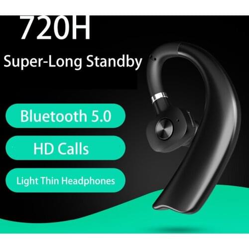 Upgrade 5.0 Bluetooth Earpieces Wireless Headsets HandsFree Earbuds HD Stereo Earphone w/Mic for Business/Office/Driving