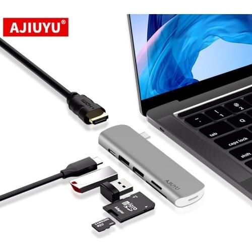 AJIUYU Type C HUB USB C to Multi USB3.0 HDMI Adapter Dock For Xiaomi Mi Notebook Pro 15 14 Redmibook Pro Laptop Type-c 3.1 Port