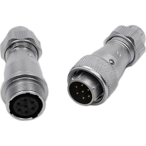 WF16 TE+ZE M16 Waterproof Cable Terminal Aviation Strip Wire Power Connector 2 3 4 5 7 9 10 Pin Automotive Electrical Connectors
