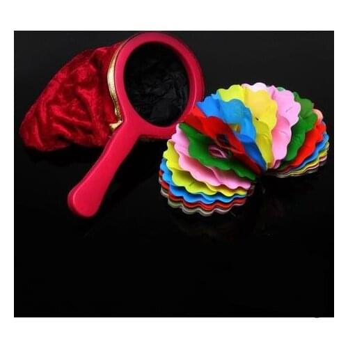 Magic Change Bag Zipper (with clolorful paper garland),Magic Accessoriesm,magic for Children,mental street stage magic props