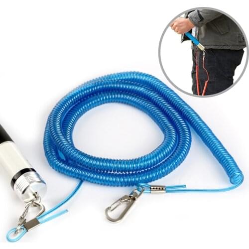 Retractable Spring Elastic Rope Portable Anti-lost Fishing Lanyards Outdoor Spiral Rope Keychain Safety Line Tackle Accessories