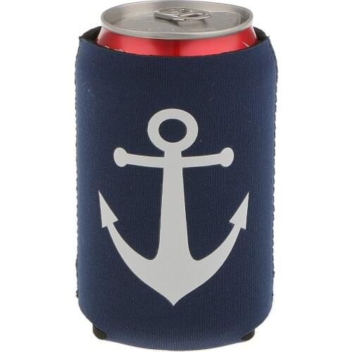ANCHOR DESIGN NEOPRENE CAN COOLER STUBBY HOLDER BEER COSY SLEEVE WRAP PACK OF 2
