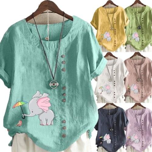 The New Women Clothing Summer Fashion Printing Graphic Tee Round Neck Pullover Loose Casual Shirt Plus Siz Tops