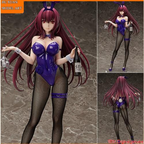 100% Original: Anime Fate FGO Scathach 1/4 Bunny Girl PVC Action Figure Anime Figure Model Toys Figure Collection Doll Gift