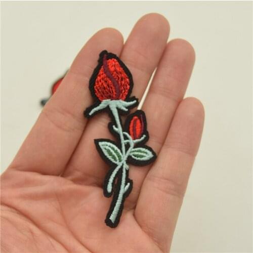 32 small Red Rose Flower Lady DIY Embroided IRON ON PATCH For diy craft sewing
