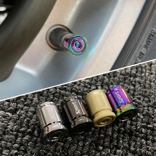 4pcs/Set Universal Car Styling Zinc Alloy Anti-theft Sport Car Tire Valve Caps Wheel Tires Tire Stem Air Cap Airtight Covers