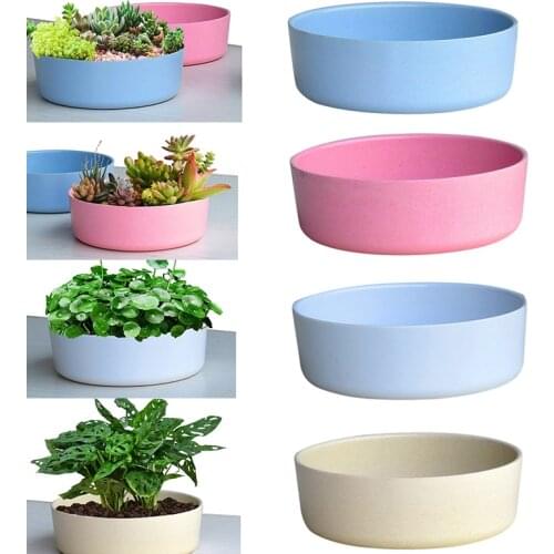 4pc/Set Thickening Plant Pot Gardening Supplies Rounded Flower Pot Office Desktop Bonsai Home Decor