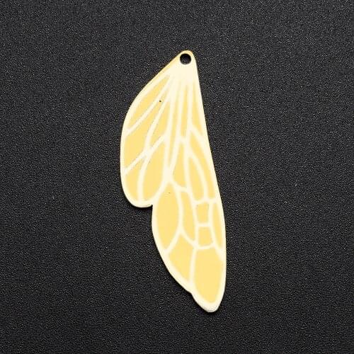 5pcs/lot 100% Stainless Steel Wing Charm Pendant Wholesale Never Fade Jewelry Bracelet Making Finding Supplies Top Quality