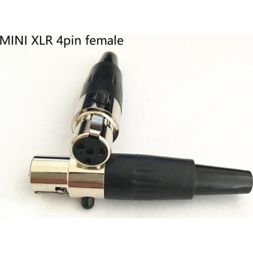 50pcs/lot MINI XLR 4Pin Female Jack Small XLR Cannon Audio Microphone Connector