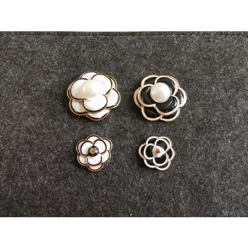 6pcs per lot small 24mm big 35mm Rhinestones lovely flower Cell Phone DIY Alloy Decoration