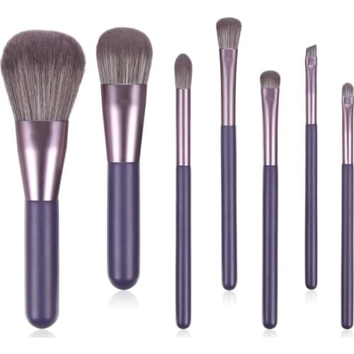 7PCS Mini Makeup Brush Set Professional Eyeshadow Brush Micro Crystal Silk Hair Foundation Blush Concealer Makeup Brushes kit