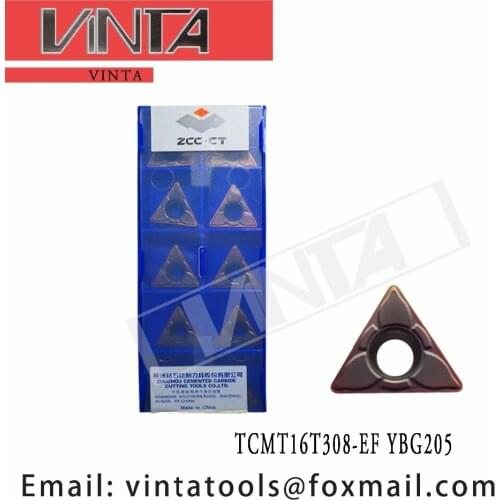 Free shipping high quality 10pcs/lotsYBG205 YBG202 YBM153 TCMT16T308-EF cnc carbide turning inserts cutting blade tools