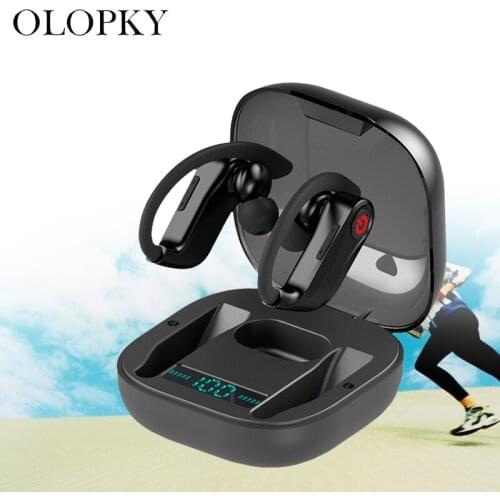 Wireless Earphones Sports Bluetooth 5.0 Headsets Mini TWS Earbuds Wireless Stereo Earphones Long Playtime With Mic Charging Case