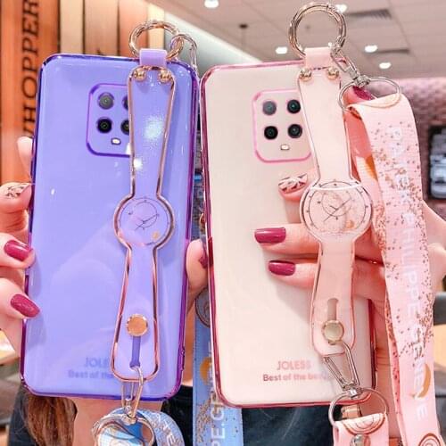 Wristband Holder Case For Redmi note 9S Case Cover For Xiaomi Redmi note9s Shockproof Case Redmi Note 9S Note9 pro Note10 Fundas