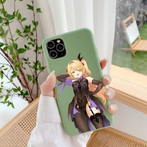 FHNBLJ Genshin Impact Fischl Sexy Girl Phone Case for iphone 11 12 mini pro max 7 8 plus 6 6s x xs max xr coque