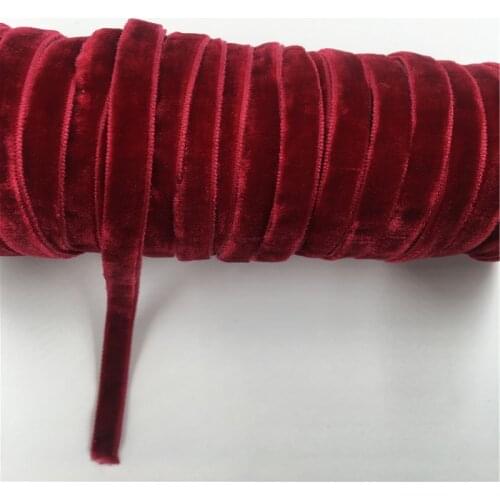9mm Double Face Nylon Wine Velvet Ribbon Wedding Party Decoration Handmade Gift Wrapping Hair Bowknot DIY Christmas 1/3/5Yard