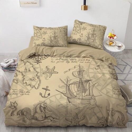 Europe 3D Duvet Cover Set Quilt Covers Pillow Sham Comforter Case Bedding Sets King Queen Double Single Sailing Camel Pattern