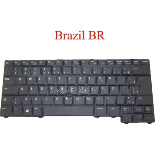 Laptop BR Keyboard For DELL For Latitude E7440 P40G 01T7KY 1T7KY PK130VN3A35 SG-60700-40A SN7222 Brazil with Pointing new