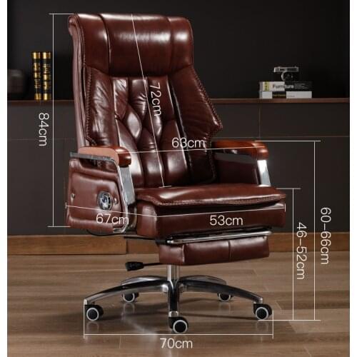 Computer chair home boss chair reclining office chair comfortable sedentary leather executive chair massage business lift swivel