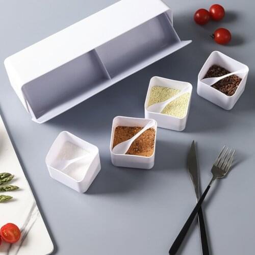 Spice Box Combination Set Household Kitchen Supplies Salt Sugar Storage Spice Jars Kitchen Gadget Sets Spice Holder