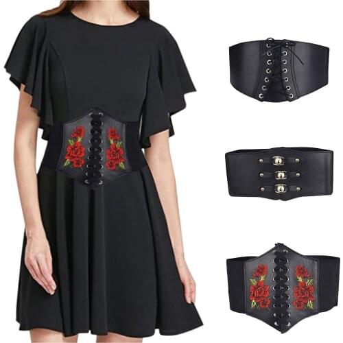 Corset Adjust Girdle Wide Belt Female Pu Leather Slimming Body Belts for Women Elastic High Waist Underwear Abdomen Waistband