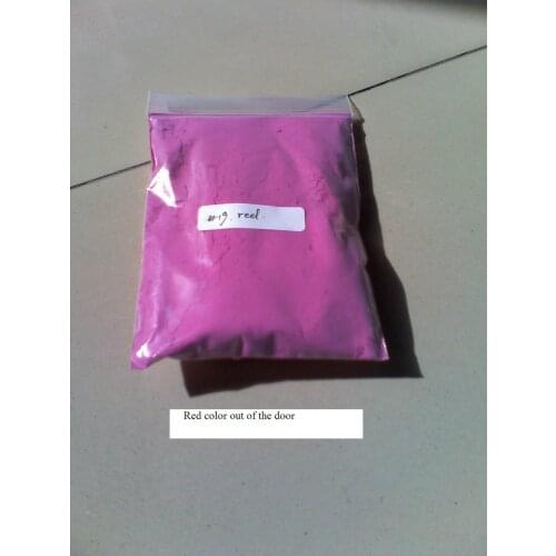 Red photochromic pigments, sunlight sensitive pigments, color changed exposed to sunlight