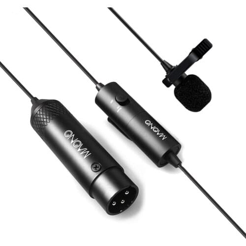 MAONO XLR Lavalier Microphone Condenser Omnidirectional Metal Lapel Mic Clip-on Callor Mic for Canon Sony DSLR Camera Camcorder