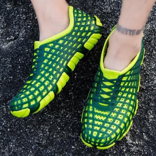 Men 39 sandals mesh hollow lightweight breathable casual water footwear beach shoes mens summer outdoor plastic jelly waterproof