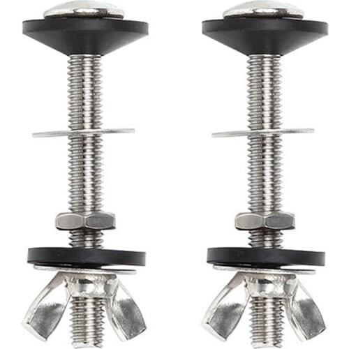 2 Pieces Of Toilet Accessories Water Tank Bolt Set Household Fixing Bolt Set Universal Durable Bathroom Stainless Steel Toilet