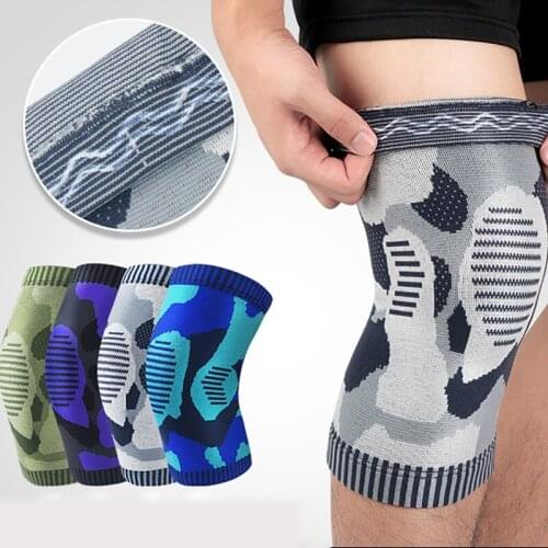 1pc Knee Pad Anti-slip Compression Breathable Knitted Leg Support Protector Outdoor Gym Running Basketball Fitness1