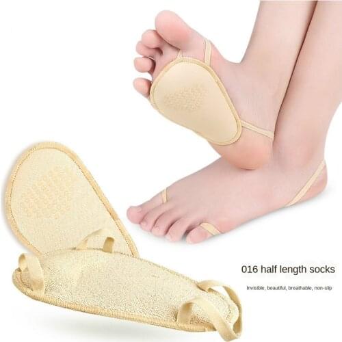 Woman Girls Flower Short Boat Sock Antiskid Low Invisible Ankle Transparent Silicone No Slips Socks No Show Socks Forefoot Pad