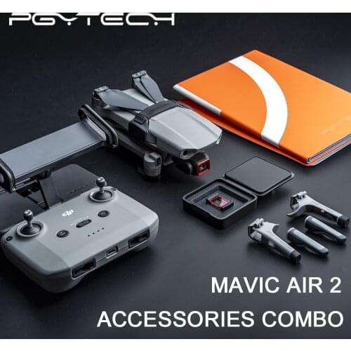 PGYTECH Mavic Air 2 Accessories Combo Landing Gear Extensions+Propeller Holder+Landing Pad+Pad Holder+UV Filter for Mavic Air 2