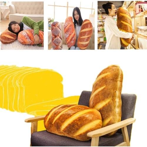 Bread Pattern Pillow French Bread Design Plush Toy Soft Comfortable Throw Cushion Girlfriend Present Stuffed Toy Home Decor Toy