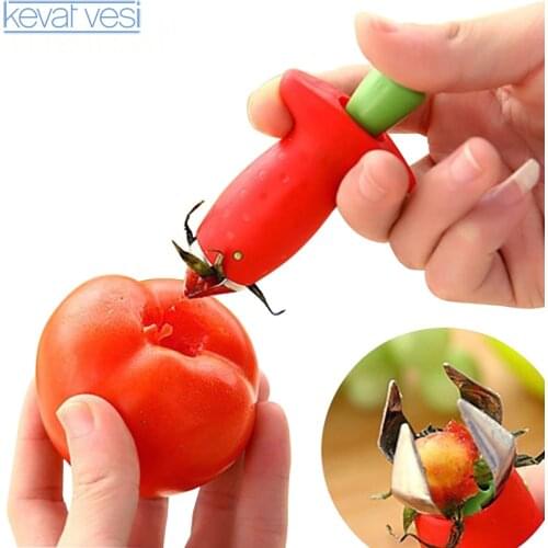 Practical Strawberry Huller Strawberry Top Leaf Remover Gadget Tomato Stalks Leaves Remover Portable Kitchen Tool