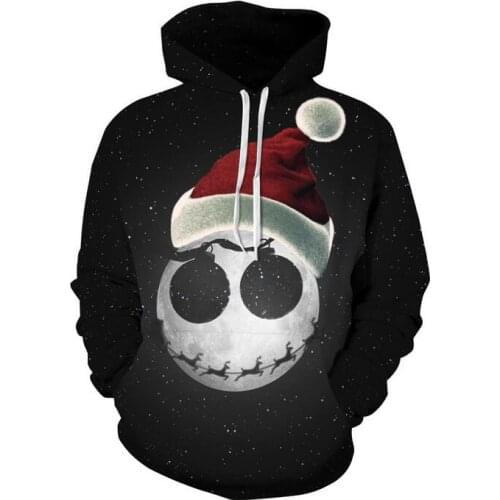 S-XXXL Halloween Sweatshirts Men/women 3d Hoodies Print Earth Skull Thin Space Galaxy Hooded Hoodies Christmas Unisex Pullovers