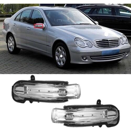 LED Left Right Mirror Indicator Light Turn Signal Lamp For Mercedes-Benz C Class W203 4DR 2004-2007