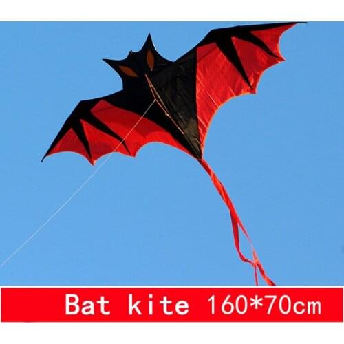 1.6m Bat Kite Flying Line Ripstop Nylon Fabric Outdoor Toys Kites For Adults Aqui Lone Reel Bag Parafoil Bird Kite Board Sports