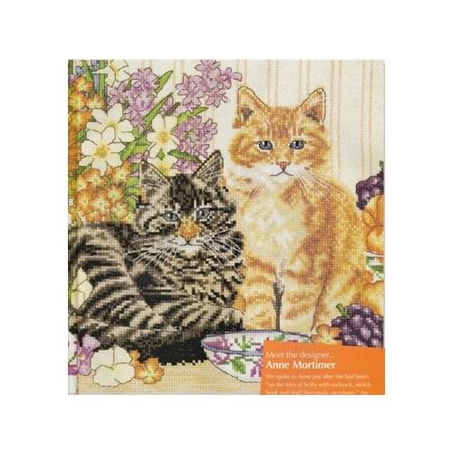 Fishxx Cross Stitch,Col159-4[cute cat] animal cute,water-soluble printing,100% accurate pattern,11CT,Need to embroidery