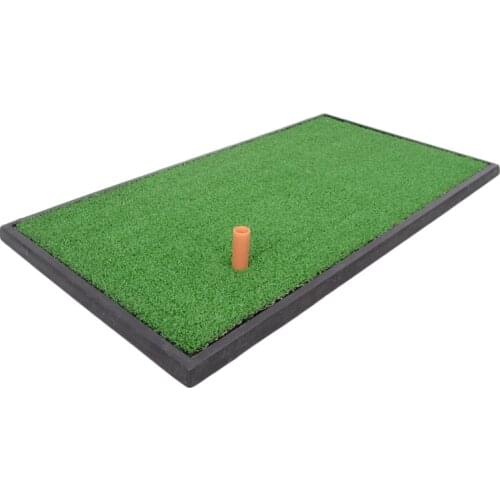 Freeshipping Backyard Golf Mat 60x30cm Training Hitting Pad Practice Rubber Tee Holder Grass Indoor Golf Hitting Mat