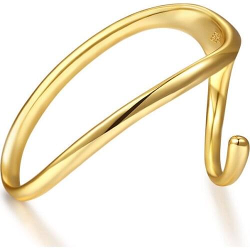 S925 sterling silver Stylish Geometric Minimalism Irregular Ring Adjustable Opening Jewelry Lovely Personality Female Ring