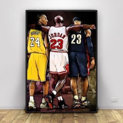 Basketball Star Kobe Bryant LeBron James Posters and Prints Canvas Paintings on The Wall Art Pictures for Living Room Decor