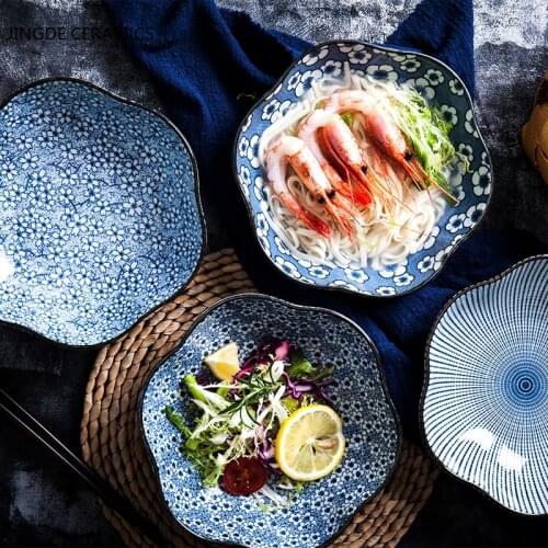1pcs Japanese-style Phnom Penh plate home dining plate Western-style steak plate salad dish ramen bowl kitchen supplies