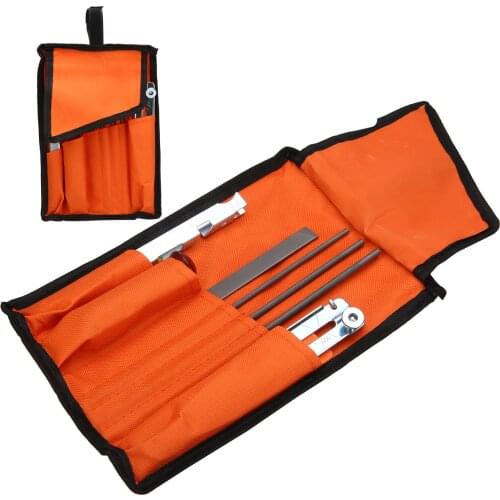 10pcs Professional Chainsaw Chain Sharpening Kit Tool Set Hardwood Handle + Round/Flat File Guide Bar File Sharpener Tools