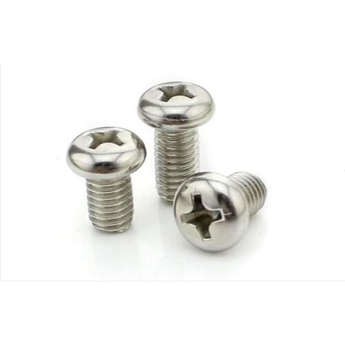 10pcs Stainless steel screws M5*55/60/65/70-100 mm cross pan head machine screws, round head bolts