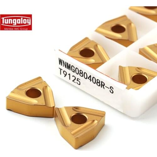 10pcs WNMG080404 WNMG080408 R/L-S T9125 Original Tungaloy Carbide inserts CNC Lathe Tool External Turning Blade Tools for Steel